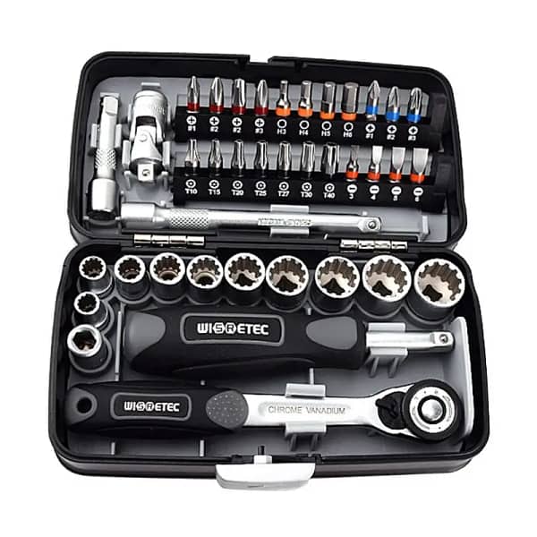 High quality 38PCS Mini ratchet wrench set 1/4 socket screwdriver head hex trox slot bit bike Repair handle tools S2 material
