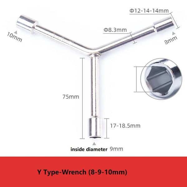 Triangular Socket Wrench Hex Wrench Repair Tool High Frequency Quenching External Hexagonal Design 10 12 14mm 12 14 17mm