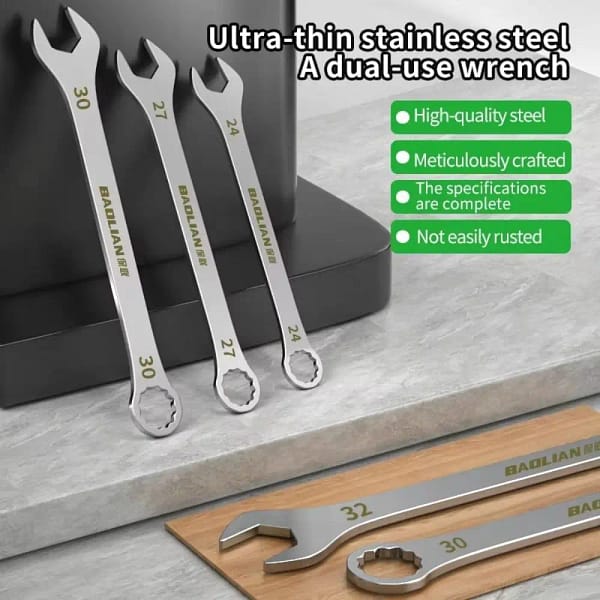 1Pcs 5-32mm Ultra-thin Open End Wrench Multi-Function 3mm Thickness Ratchet Spanner Double-end Open-end Wrench
