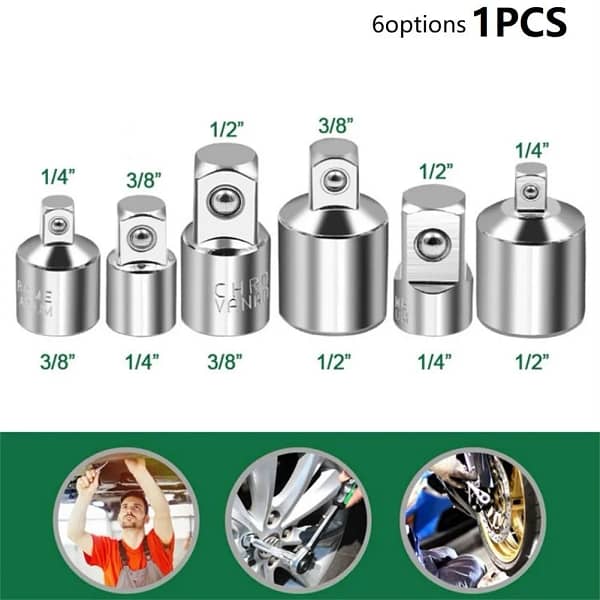 1pc Socket Adapter 1/4" 3/8" 1/2" Drive Ratchet Socket Female To Male Converter Wrench Adapter Hand Repair Tools