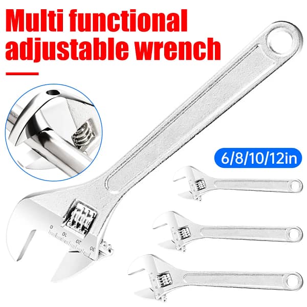 Adjustable Wrench Household Multifunctional Flexible Wrench Universal Spanner Carbon Steel Mechanical Workshop Hand Repair Tools