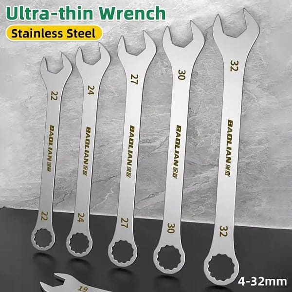 1Pcs 5-32mm Ultra-thin Open End Wrench Multi-Function 3mm Thickness Ratchet Spanner Double-end Open-end Wrench